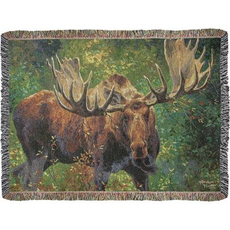 MANUAL WOODWORKERS Manual Woodworkers ATWLM 50 x 60 in. Wide Load Moose Tapestry Throw ATWLM